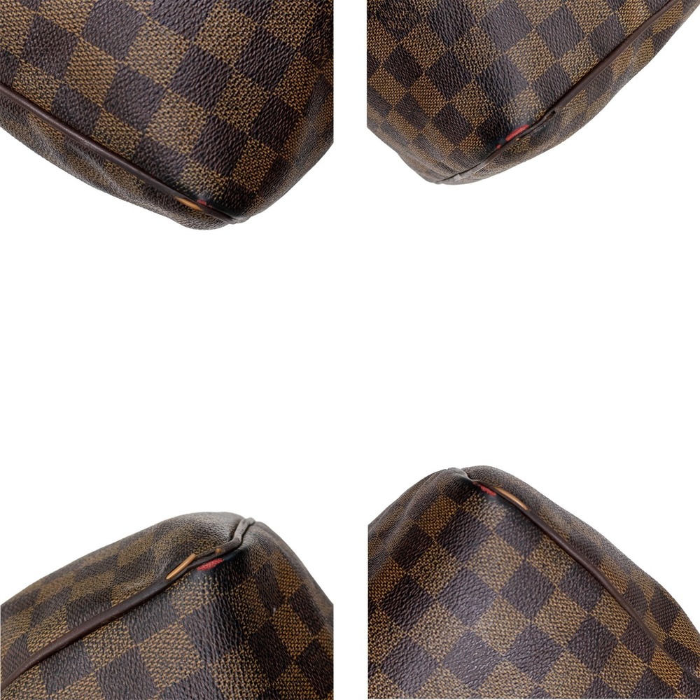 Louis Vuitton Damier Ebene Speedy 30 Boston Bag Brown Canvas Leather Authentic - Picture 10 of 11